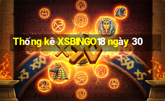 Thống kê XSBINGO18 ngày 30